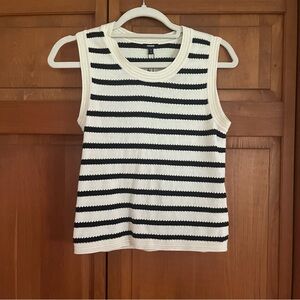 Striped Sleeveless Knit Top